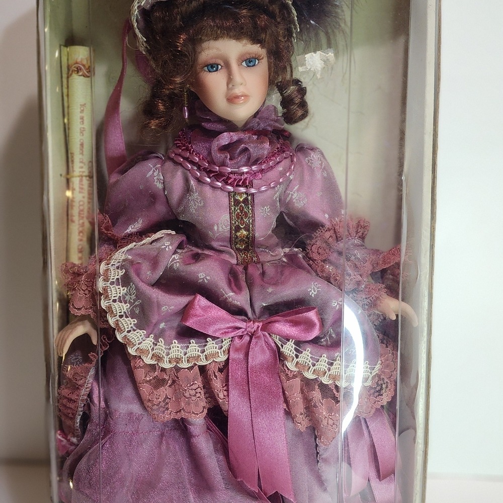 Collector's Choice Genuine Fine Bisque Porcelain Doll Limited Edition w Box COA.